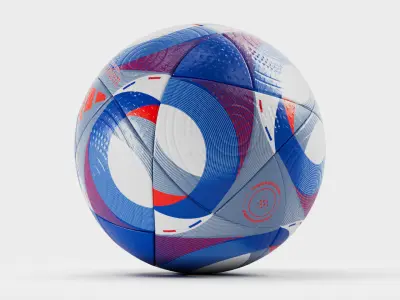 Olympics 2024 Official Soccer Ball Low-poly 3D model