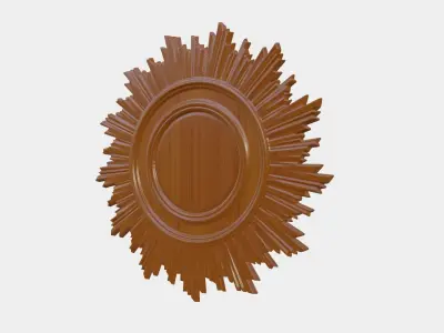 Wooden Clock Decor 3D print model 3