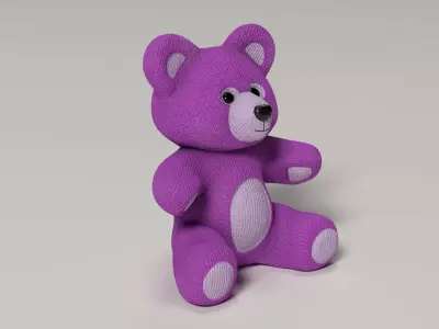 Teddy Bear - Plush Low-poly 3D model