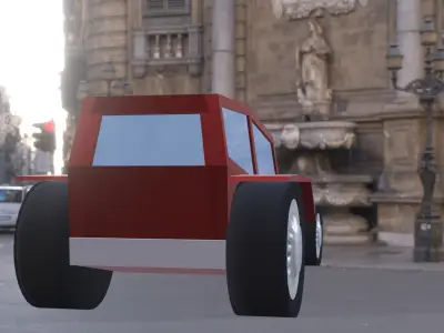 Hot Rod  Low-poly 3D model