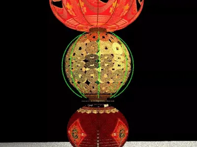 Chinese red  lantern 3D model