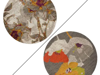 Round Rug Set 295 3D model