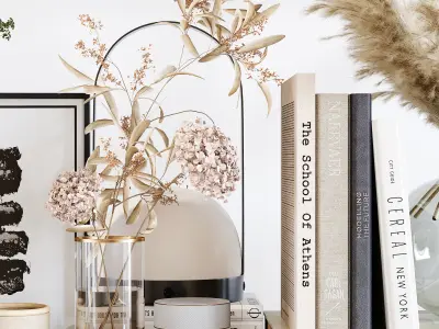 Decorative Set 165 Low-poly 3D model