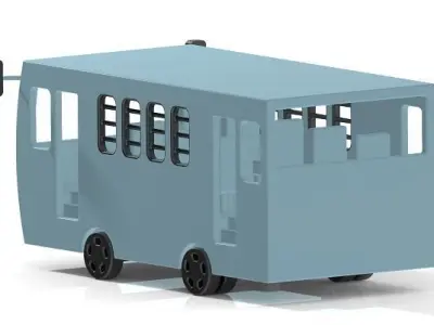 Stylish Mini Bus 3D print model