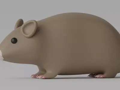 Cartoon Mouse Rat 3D model