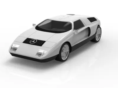 C-111 Second Generation  Mercedes Low-poly 3D model