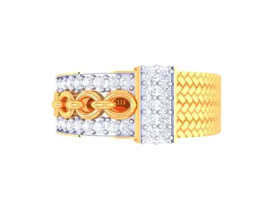 Mens gemstone diamond men Ring with details images 50 3D print model