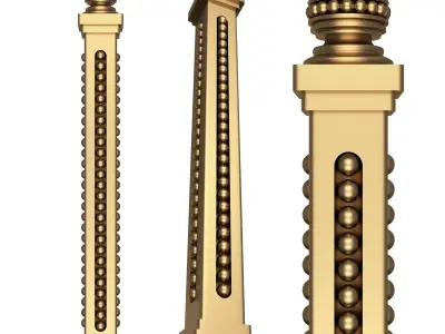 Classic Baluster 03 Low-poly 3D model