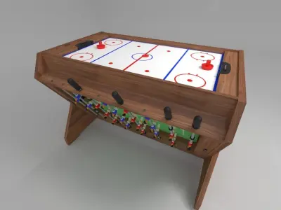 Game table 3 in 1 football air hockey billiards 3D model