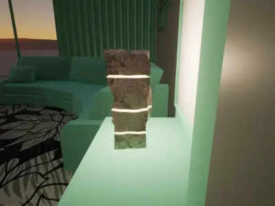 Rock White Lamp Free 3D print model