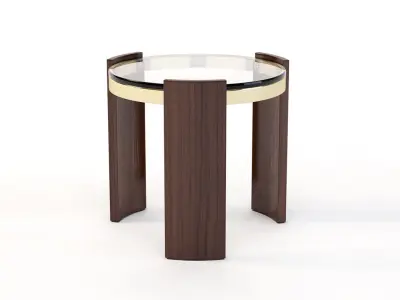 Figured Eucalyptus Bowen Round Side Table 3D model