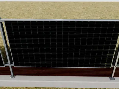 Solar Panel Wall Type-1 3D model