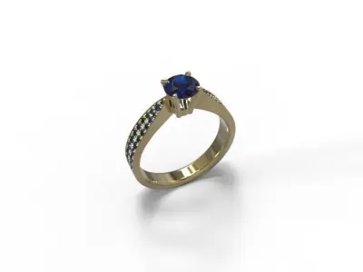 solitaire diamant 3 3D print model