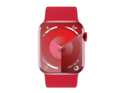 Apple Watch Series 9 Sport Band PRODUCT RED Color 3D Model Low-poly 3D model