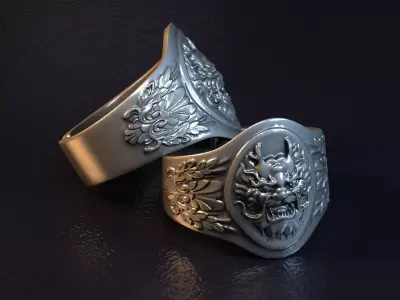 fashion ring A004 3D print model