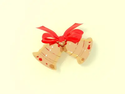 Golden Bell Low-poly  3D model