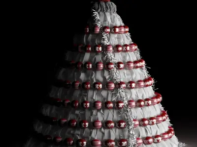 fabric tree Low-poly 3D model