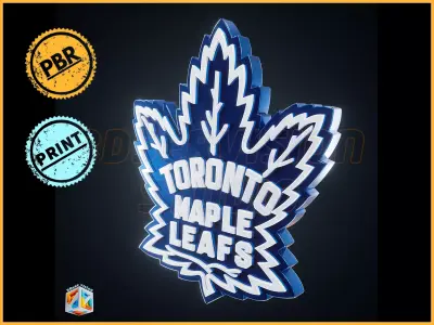 Toronto Maple Leafs logo - Cinematic - 3D print 3D model