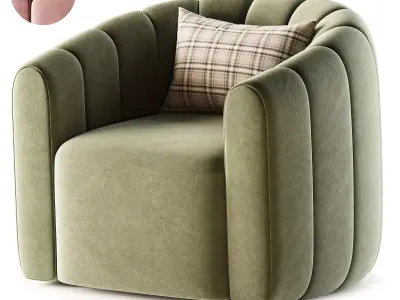 Fitz Armchair By Crate Barrel 3D model