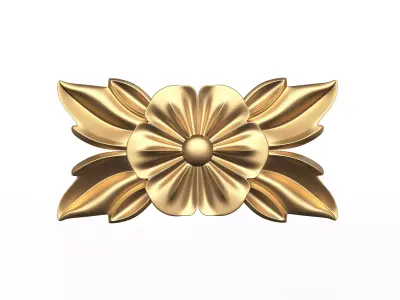 Rosette Carved Decoration CNC 013 Low-poly 3D model