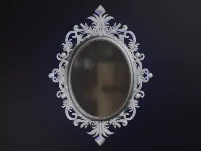 Carved CNC 3D print model of mirror frame 3D model