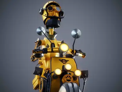 RoboCycle Free low-poly 3D model