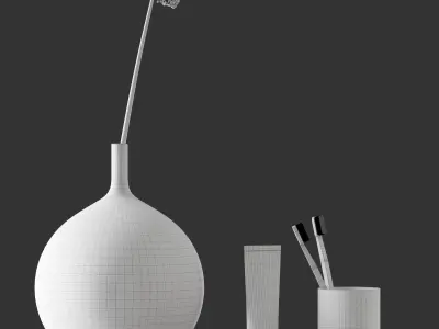 Bathroom Decorative Set 3D model