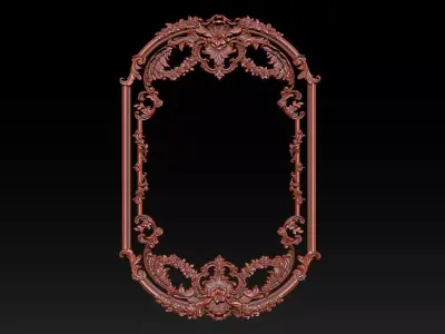 Ornamental Relief CNC Model for Wooden Doors and Wall Panels 3B 3D print model