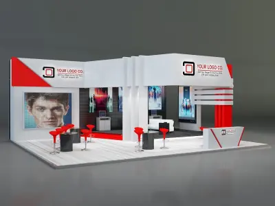 Booth Exhibition Stand a173  3D model