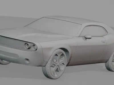 Blender Dodge Challenger 3D model