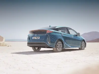 Hybrid sedan unbranded 3D model