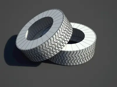 Tire - Games Ready - No Textures Low-poly 3D model