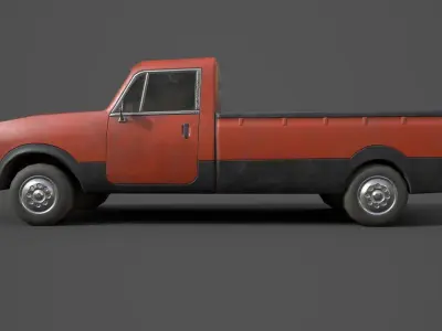 Generic PickUp Orange Low-poly 3D model