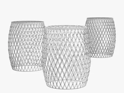 Safavieh steve matte strips accent stool 3D model