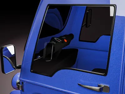 Food truck delivery tricycle Low-poly 3D model