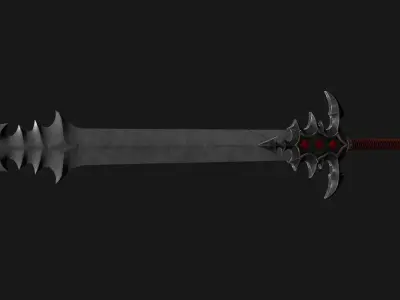 fantasy sword PBR  Low-poly 3D model