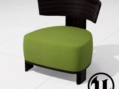 MolteniC Clipper Chair UE4 Low-poly 3D model