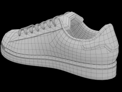 Adidas Superstar Low-poly 3D model