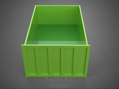 TRUCK BED DUMP BODY BOX CONTAINER BIN CARGO VEHICLE PICKUP CAR 3D model