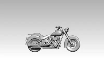 classic motorcycle relief 2 3D print model