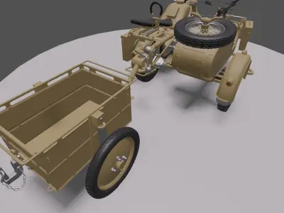 The Zundapp KS 750 motorcycle 3D model