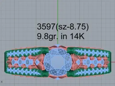 Round Diamond Ring 3597 3D print model