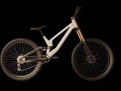 Mountain Bike MTB bicycle 3D model Low-poly 3D model