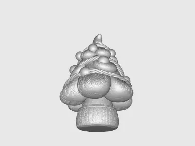 Christmas Tree Ornament Festive Miniature Holiday with Star 3D print model