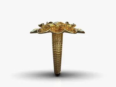 Floral ring 3D print model