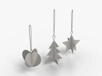 Deco Ornam Set Low-poly 3D model