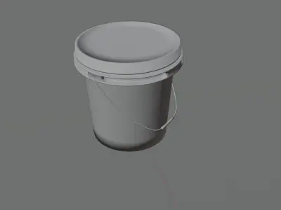 Realistic Paint Bucket 3D Model Low-poly 3D model