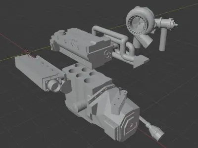 R36 turbo engine 3D print model
