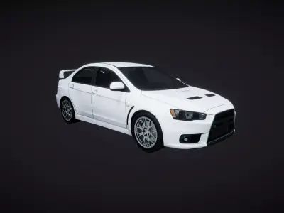 Car Saloon 01 3D model