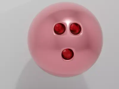 Bronze Bowling Ball 3D model